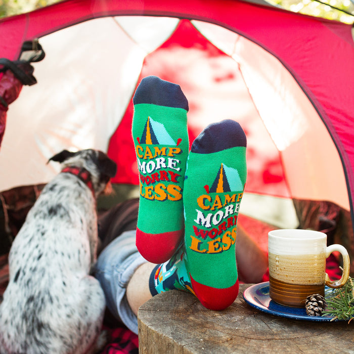 Camp More, Worry Less Socks