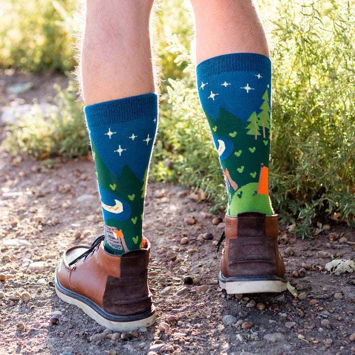 I'd Rather Be Camping (Green/Blue) Socks