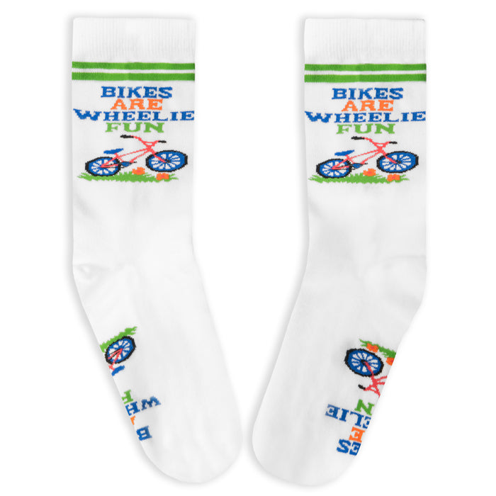 Bikes Are Wheelie Fun Socks for Bicycle Lovers