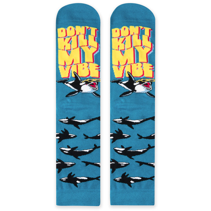 Don't Kill My Vibe Orca / Killer Whale Socks