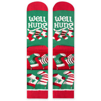 Well Hung Funny Christmas Socks