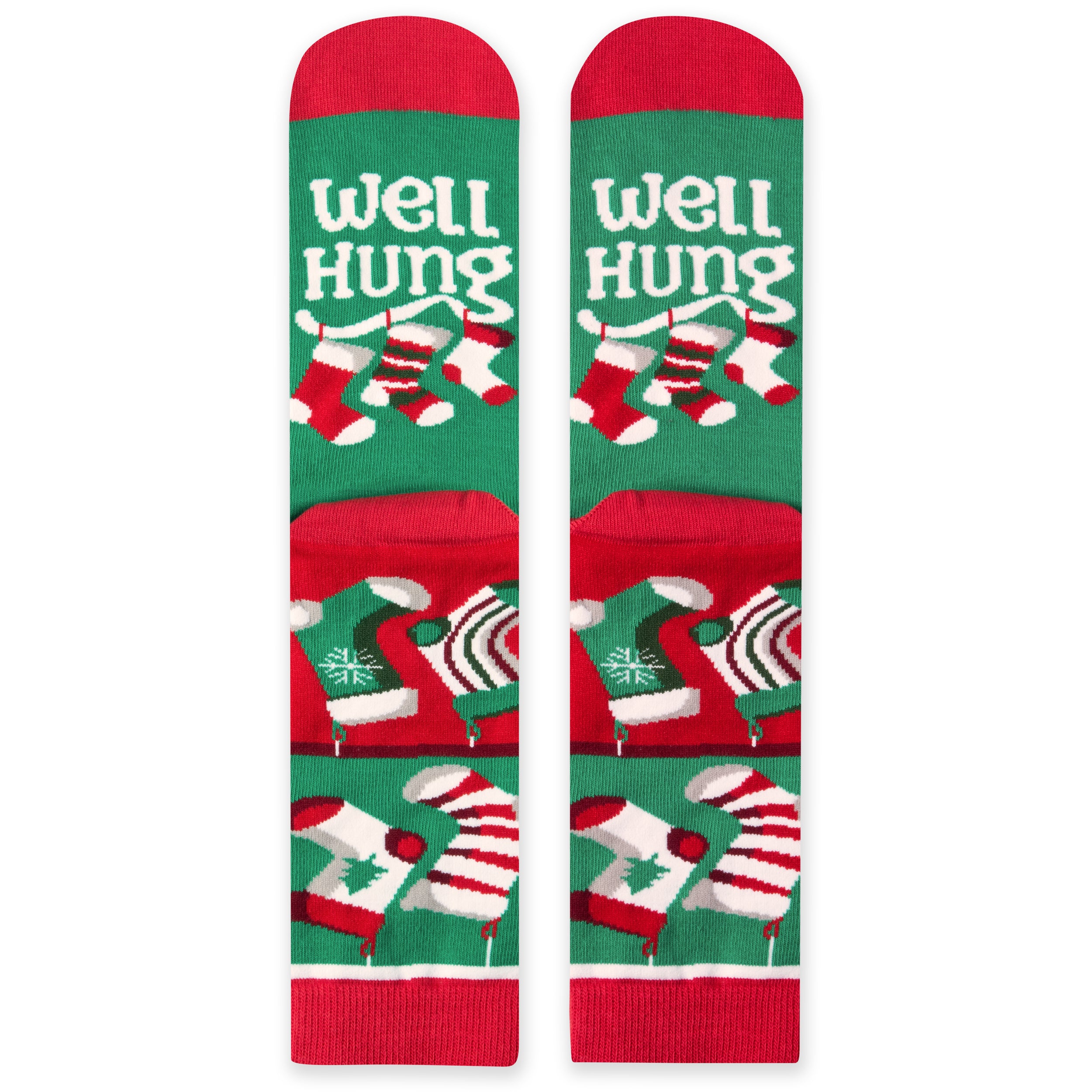 Well Hung Funny Christmas Socks