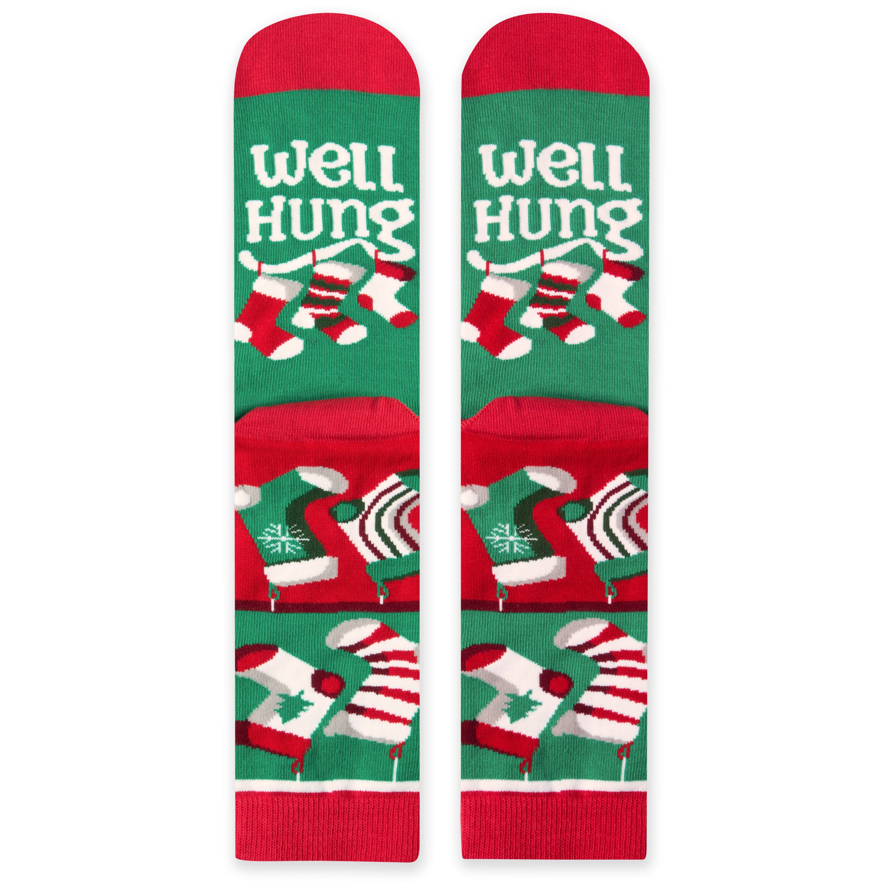 Well Hung Funny Christmas Socks