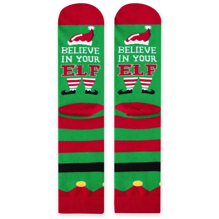 Believe in your Elf Christmas Socks