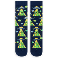 Peace Out Funny Alien Socks for Men and Women