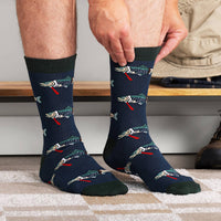 Trout of Office Funny Fishing Socks for Men