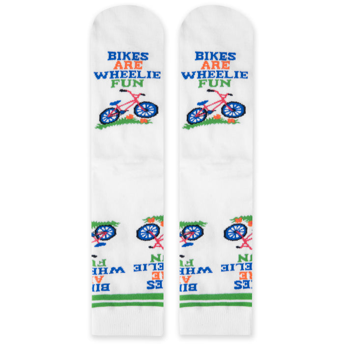 Bikes Are Wheelie Fun Socks for Bicycle Lovers