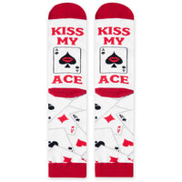 Kiss my Ace Socks for Poker and Cards Players