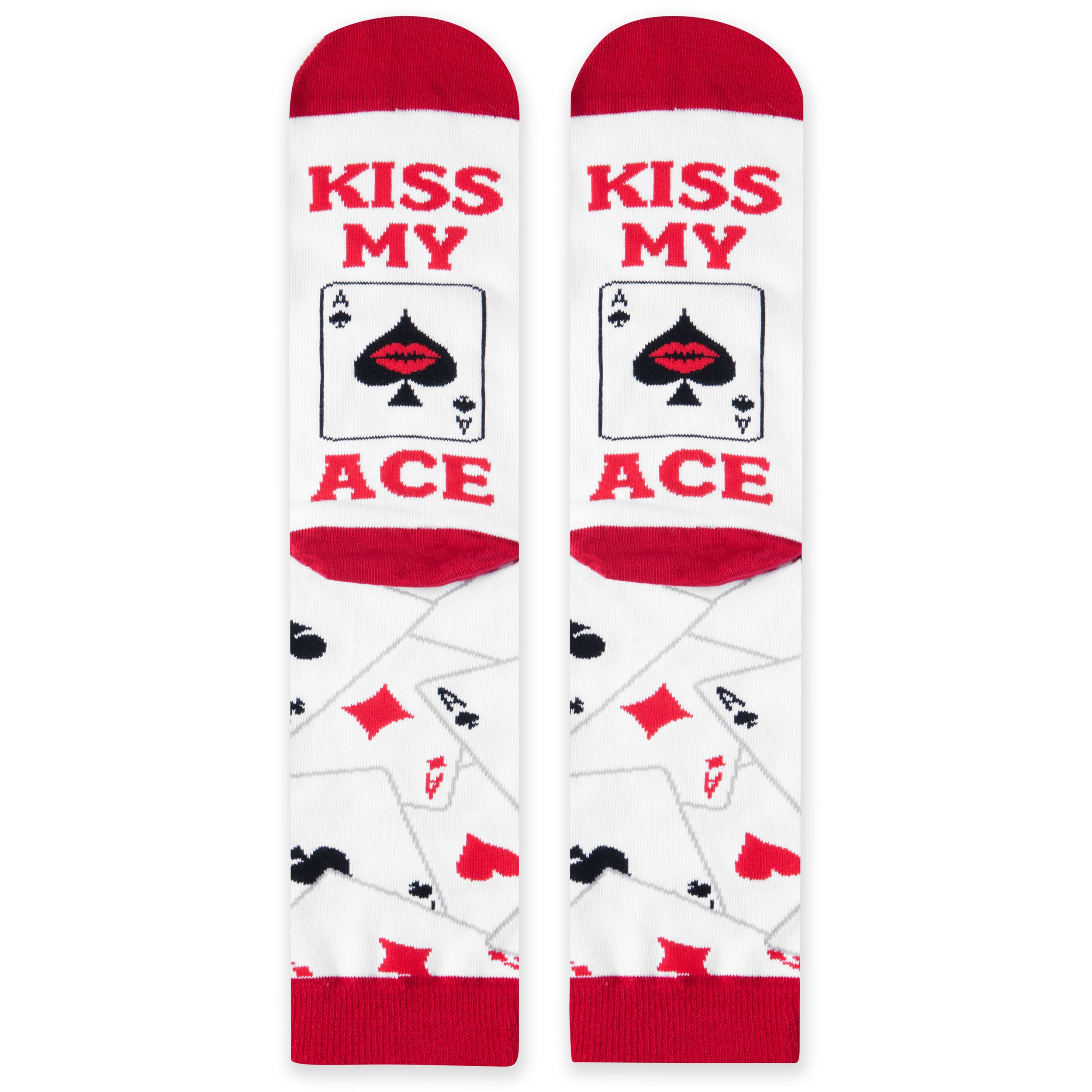 Kiss my Ace Socks for Poker and Cards Players