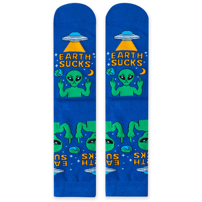Earth Sucks Alien Socks