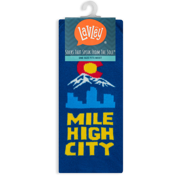 Denver Colorado Sky Line Socks