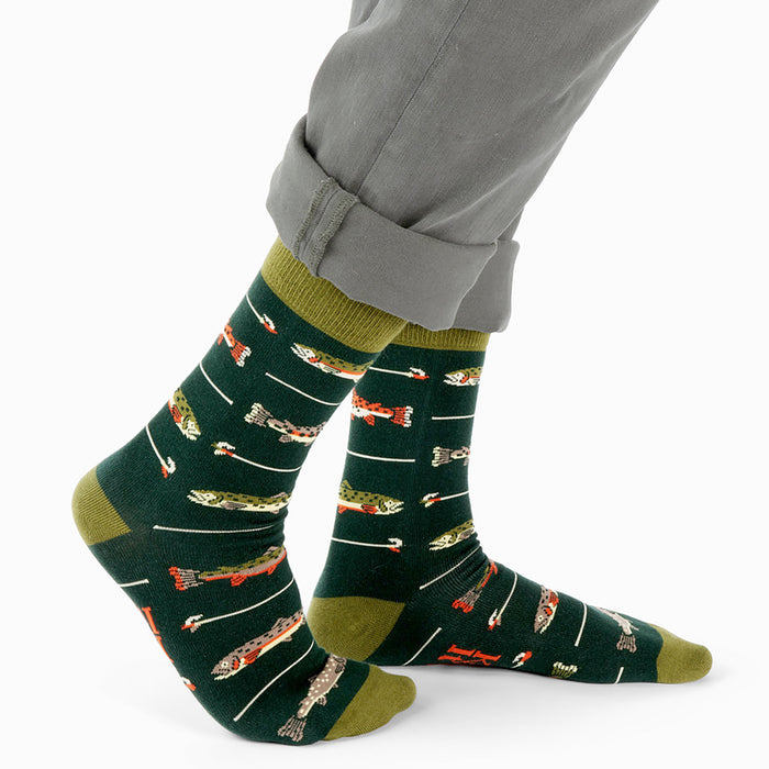 Keepin' It Reel Funny Fishing Socks for Men