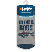 More Bass Funny Fishing Socks for Men who Fish