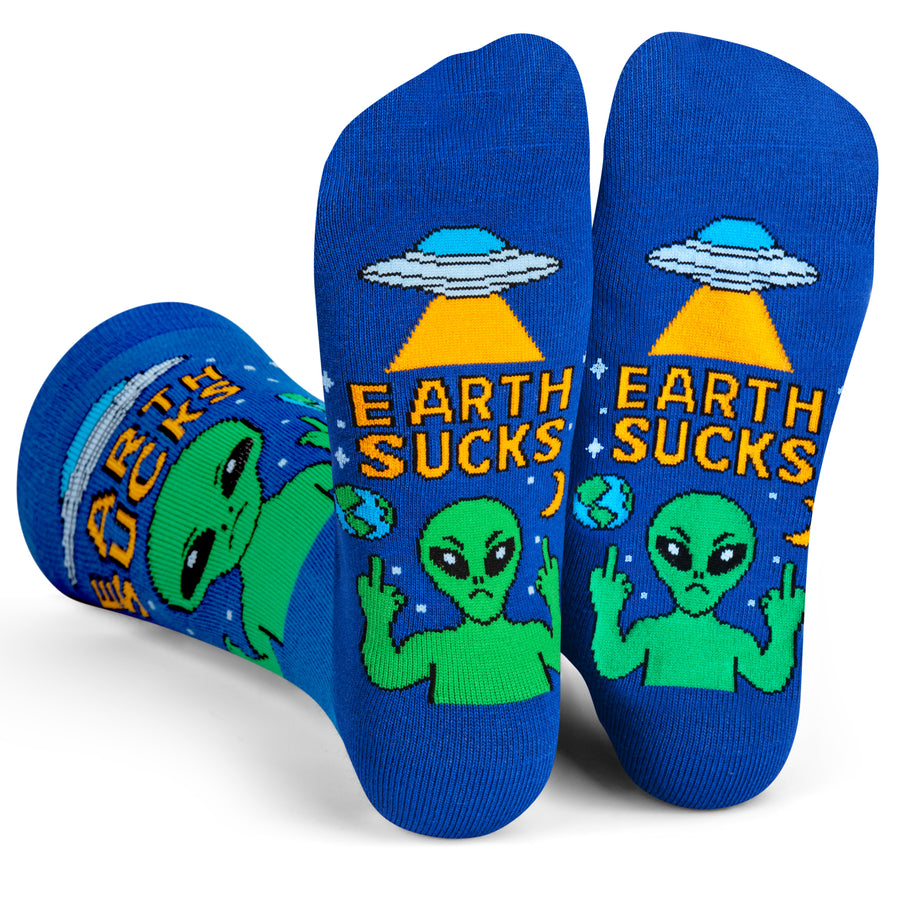 Earth Sucks Alien Socks