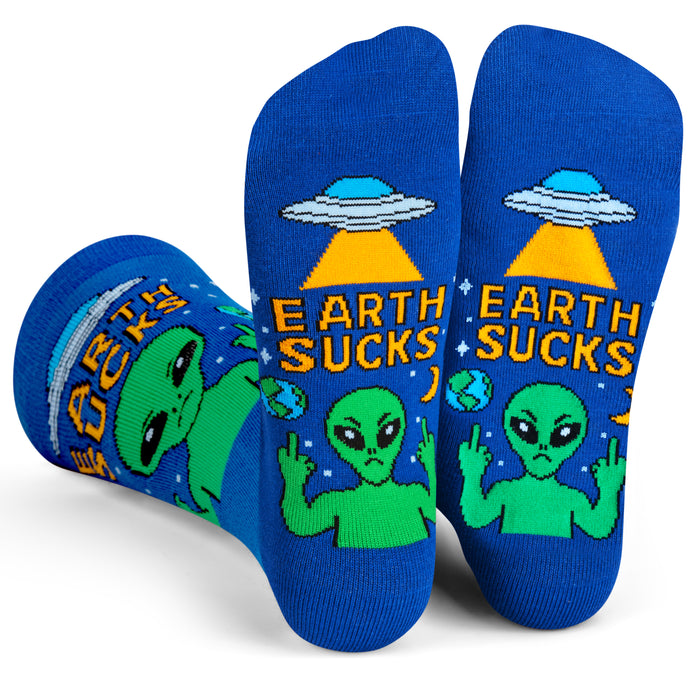 Earth Sucks Alien Socks