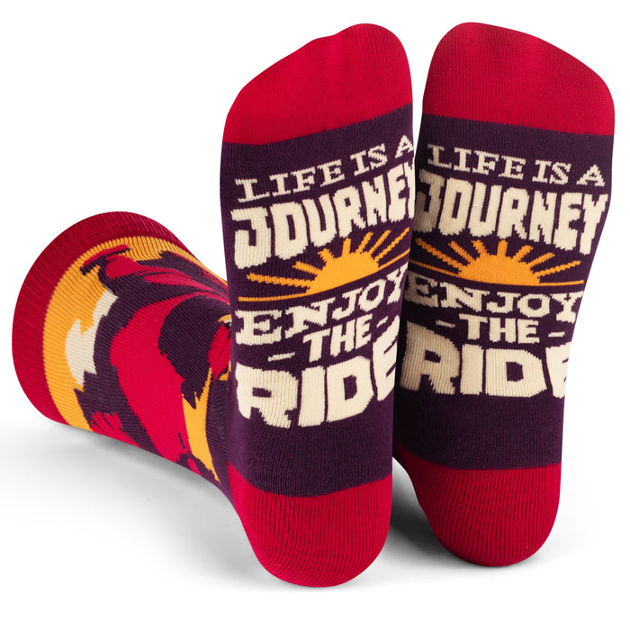 Life Is a Journey, Enjoy The Ride Socks