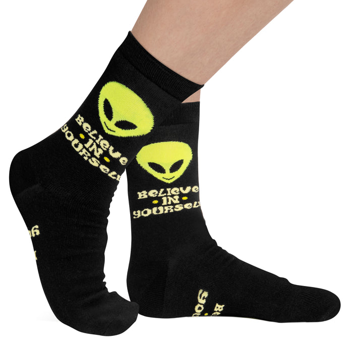 Believe in Yourself Alien Socks