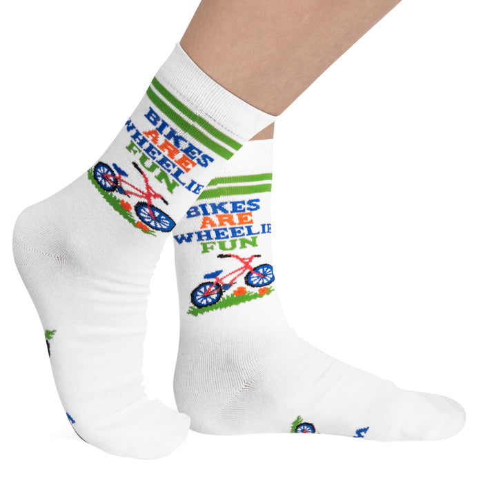 Bikes Are Wheelie Fun Socks for Bicycle Lovers