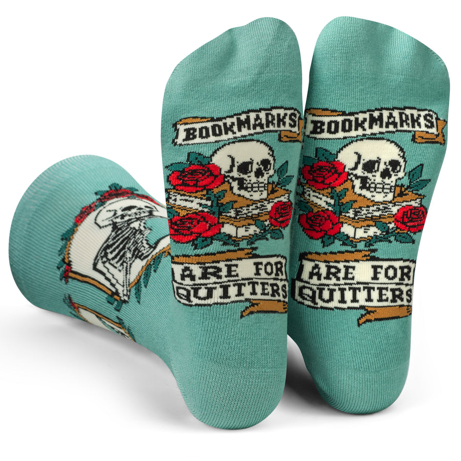 Bookmarks are for Quitters Book Socks for Readers