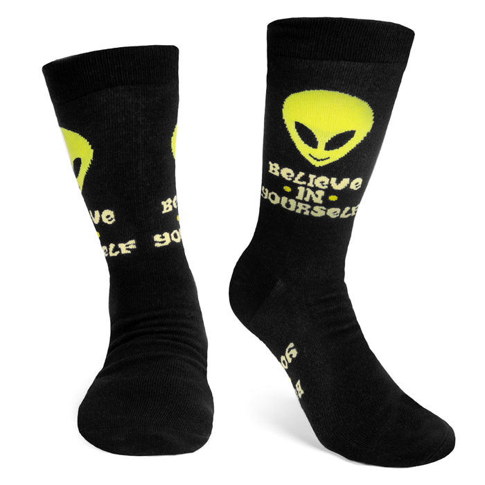 Believe in Yourself Alien Socks
