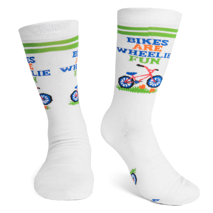 Bikes Are Wheelie Fun Socks for Bicycle Lovers