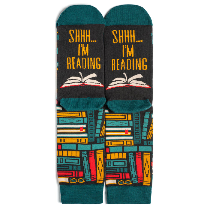 Shhh I'm Reading Socks