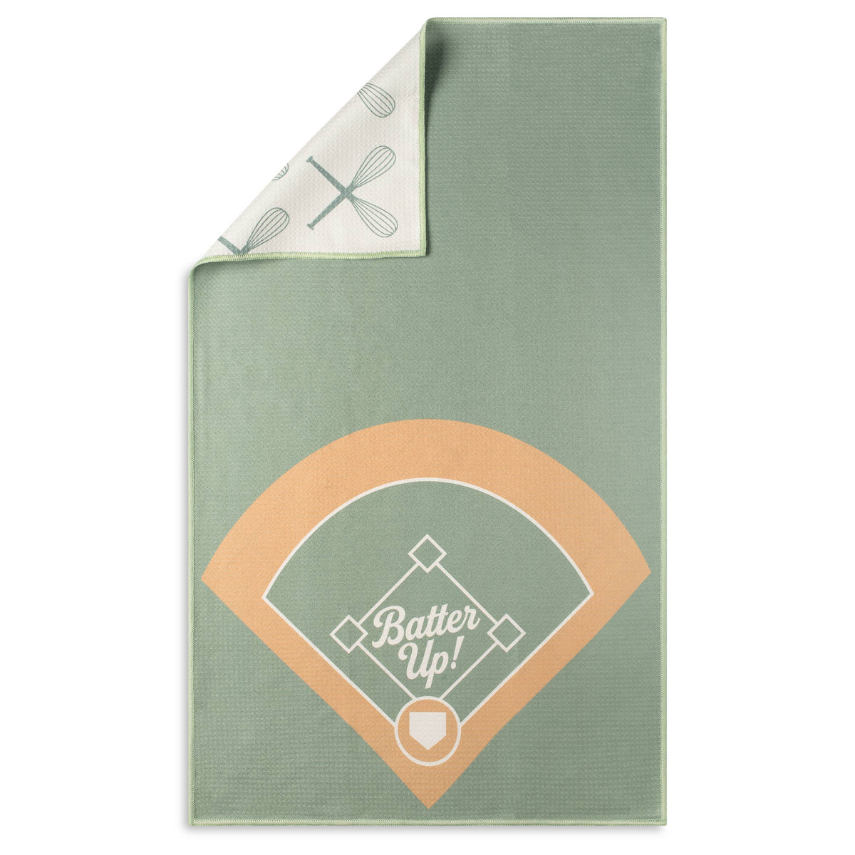 Batter Up! Baseball and Baking Microfiber Kitchen Tea Towel