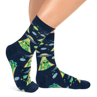 Peace Out Funny Alien Socks for Men and Women
