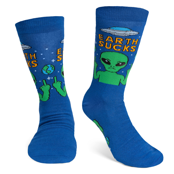 Earth Sucks Alien Socks