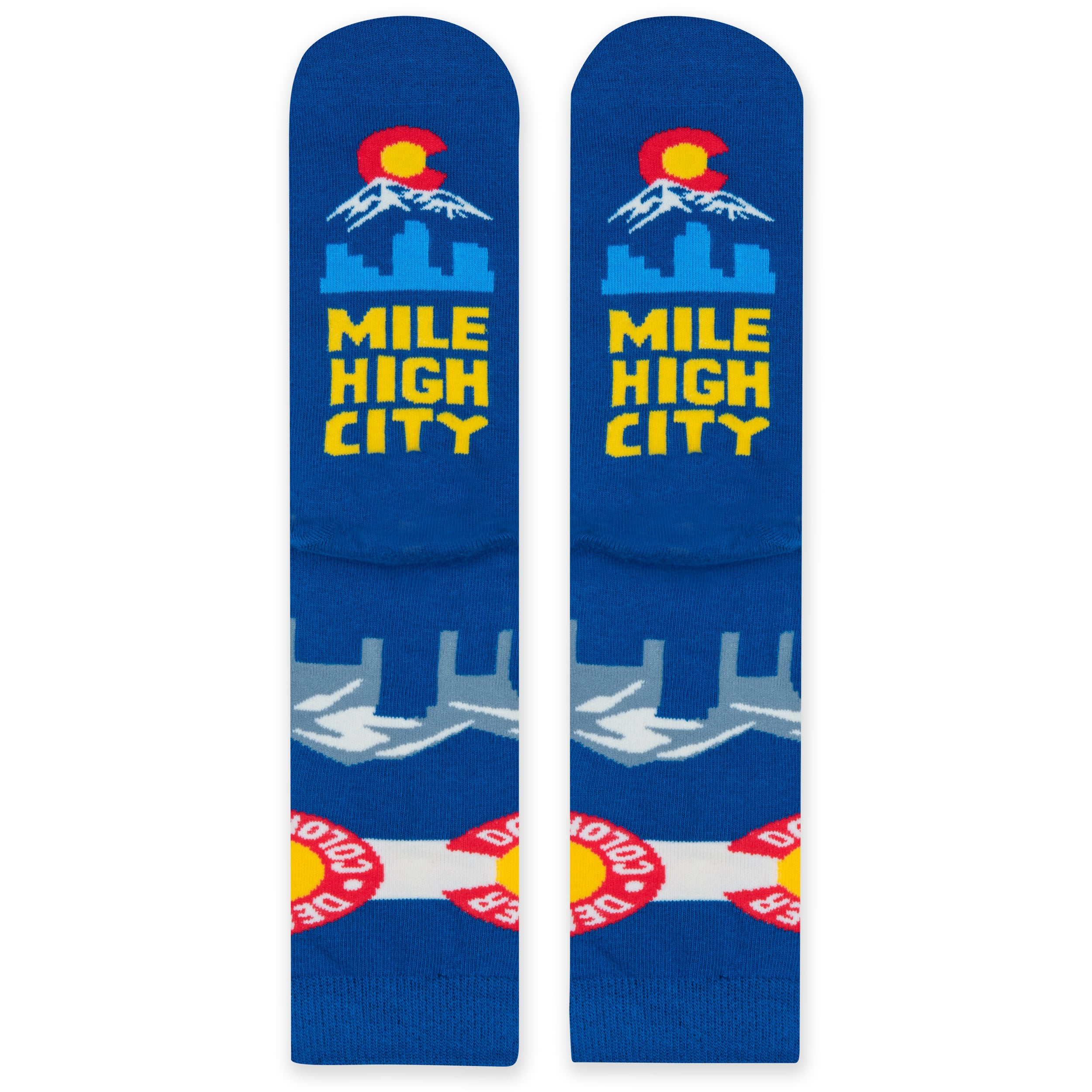 Denver Colorado Sky Line Socks