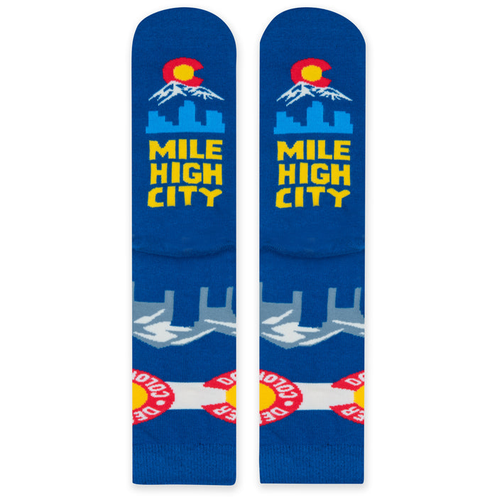 Denver Colorado Sky Line Socks
