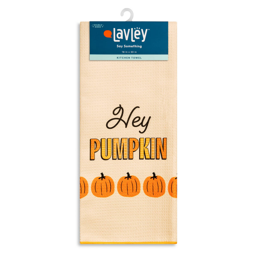 Hey Pumpkin Fall Halloween Microfiber Kitchen Tea Towel