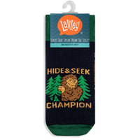 Hide and Seek Champion Funny Bigfoot Socks