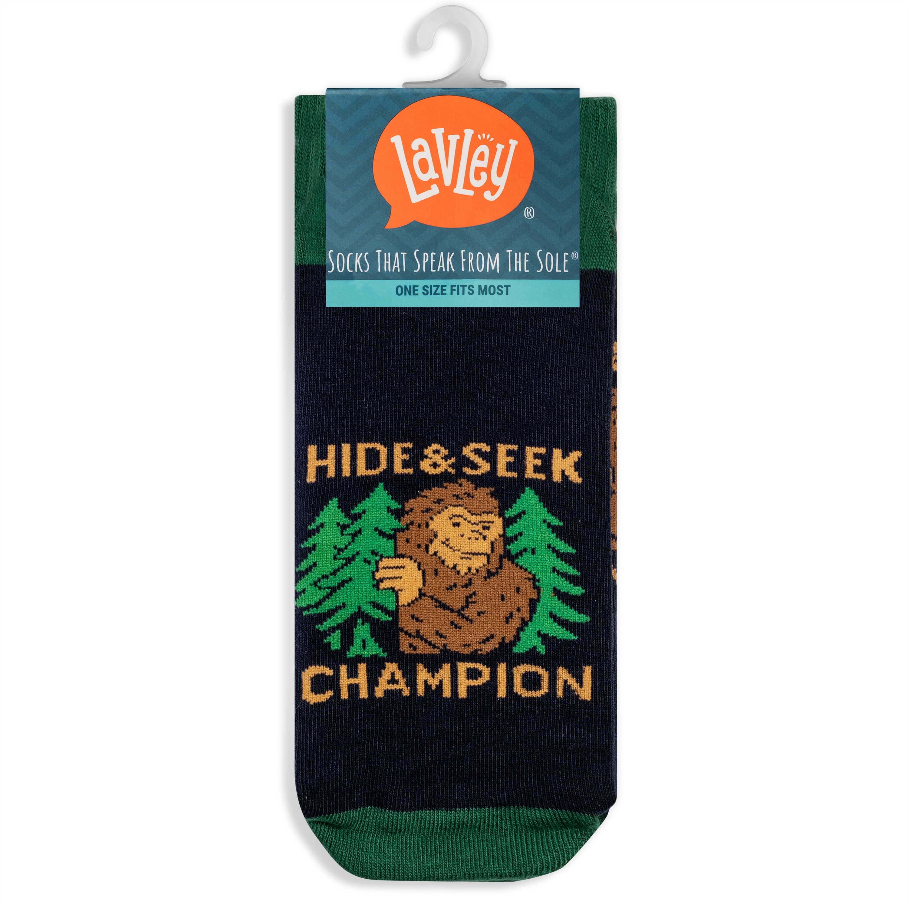 Hide and Seek Champion Funny Bigfoot Socks
