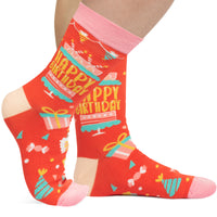 Happy Birthday (Pink) Socks