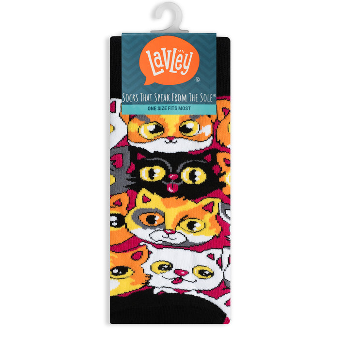 One Cat Shy Of Crazy Socks - Funny Gift for Pet Lovers