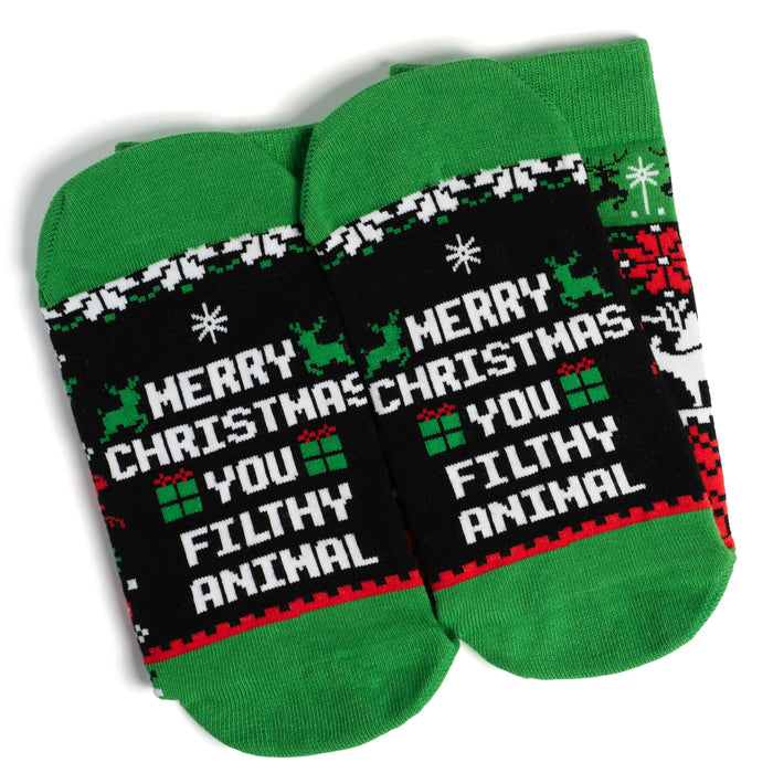 Merry Xmas You Filthy Animal Socks