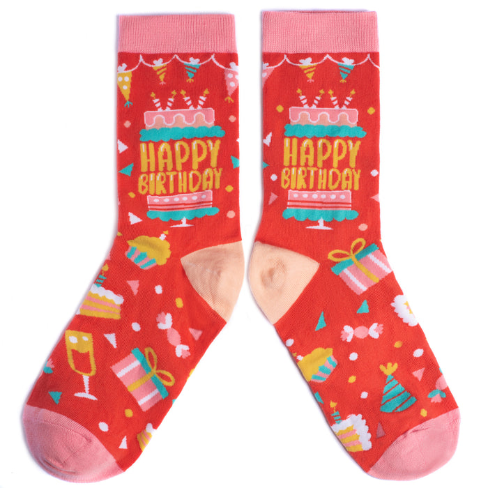 Happy Birthday (Pink) Socks