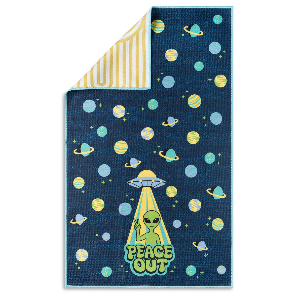 Peace Out Alien Design Funny Microfiber Kitchen Tea Towel 