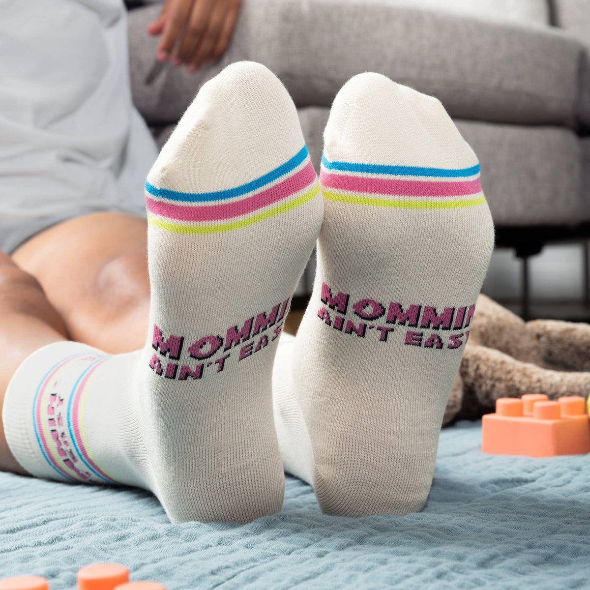 Mommin' Aint Easy Funny Socks for Mom One Size fits Most