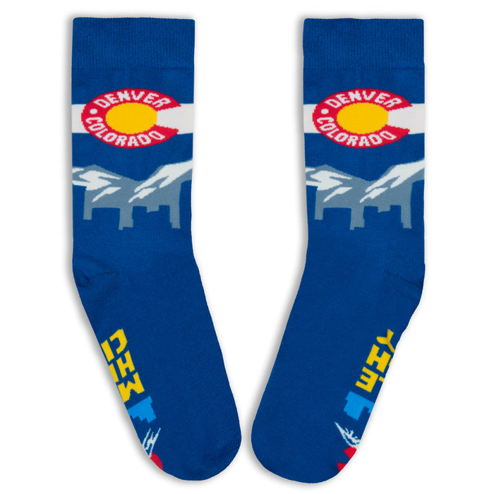Denver Colorado Sky Line Socks