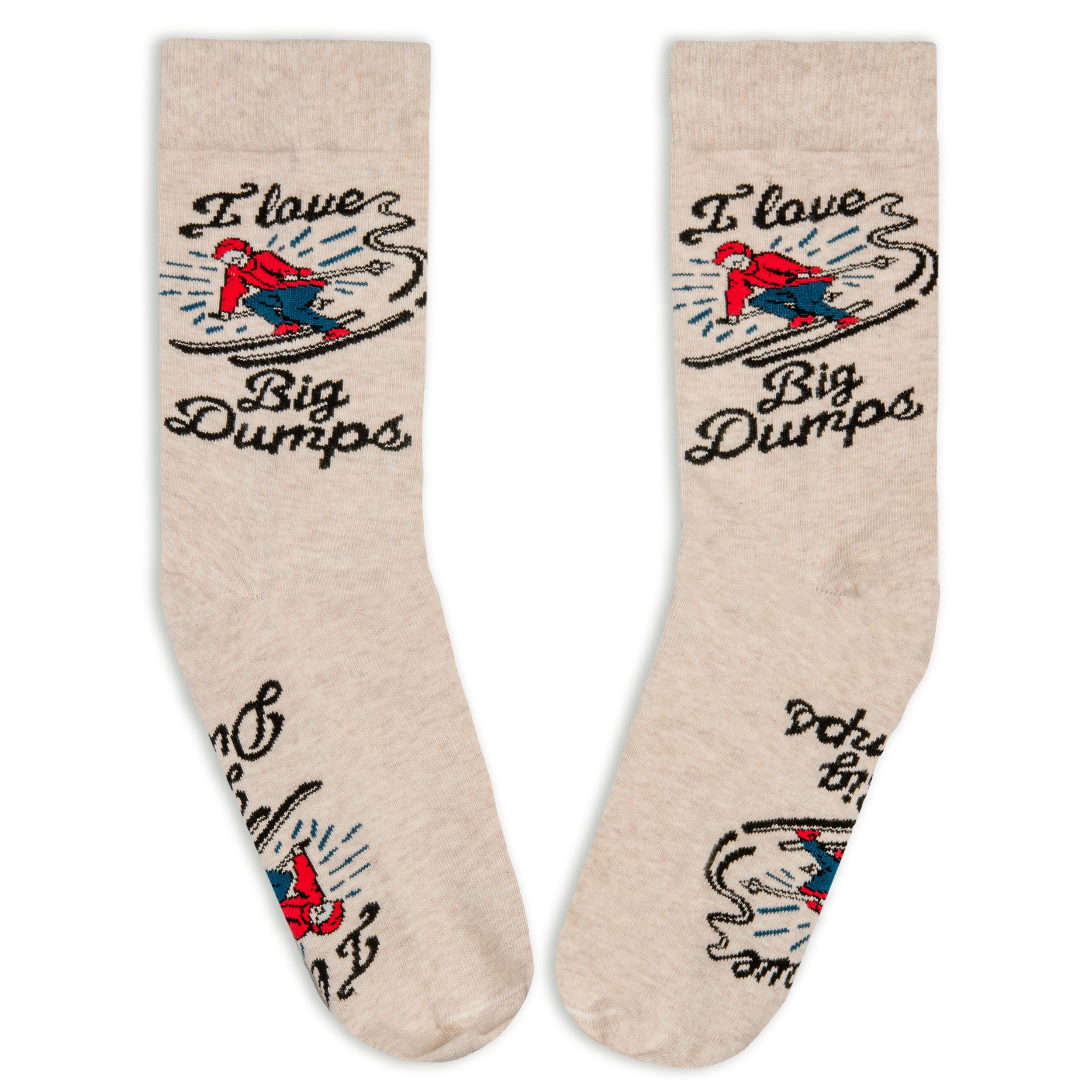 I Love Big Dumps Funny Socks for Skiers and Snowboarders