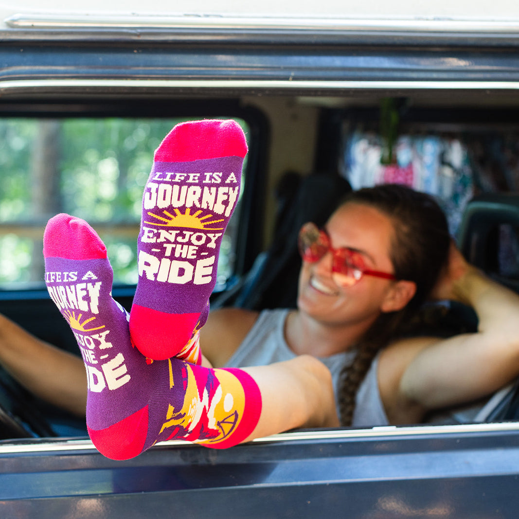 Life Is a Journey, Enjoy The Ride Socks