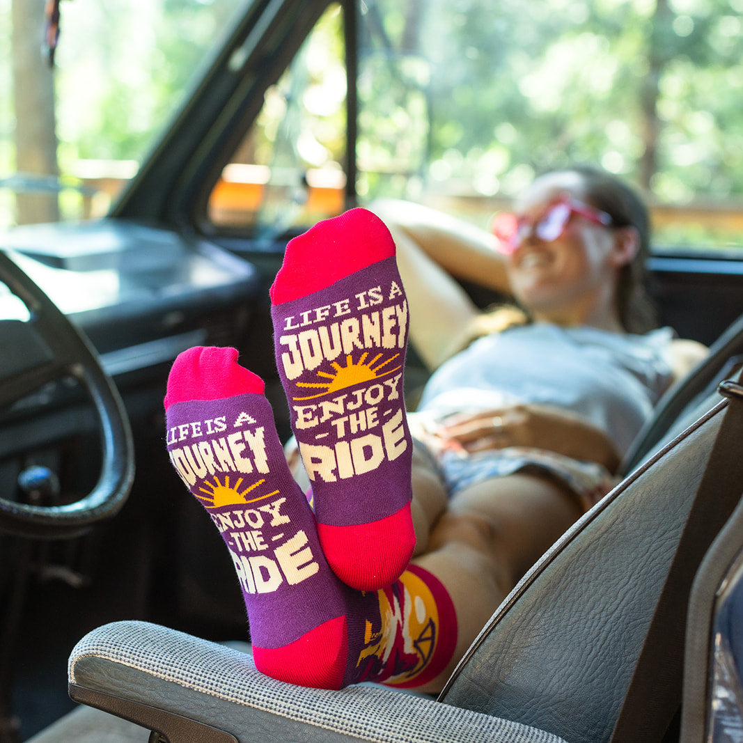 Life Is a Journey, Enjoy The Ride Socks