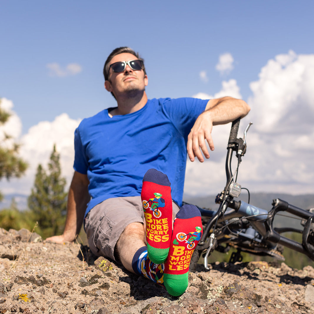 Bike More, Worry Less Socks