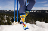Lavley Ski Colorado Socks - Fun CO Souvenier Gift for Skiers