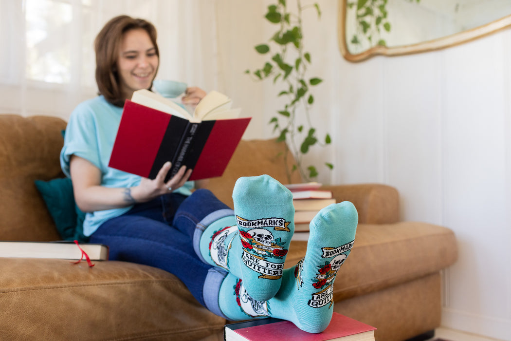 Bookmarks are for Quitters Book Socks for Readers