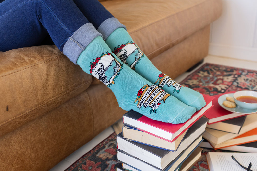 Bookmarks are for Quitters Book Socks for Readers
