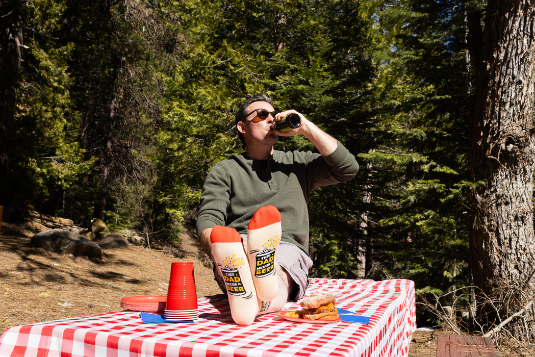 Lavley This Dad Needs A Beer Socks Funny Father's Day Gift