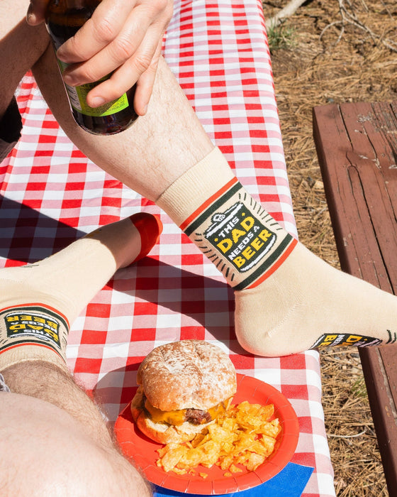Lavley This Dad Needs A Beer Socks Funny Father's Day Gift